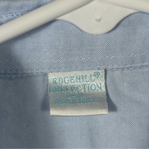Edgehill Collection Blue Button Down Shirt Classic Cotton Design Kids Size 24M - Picture 3 of 5